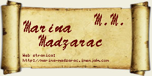 Marina Madžarac vizit kartica